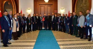 TİMBİR heyeti, Trabzon Valisi Tahir Şahin ile Valilik makamında bir araya geldi.