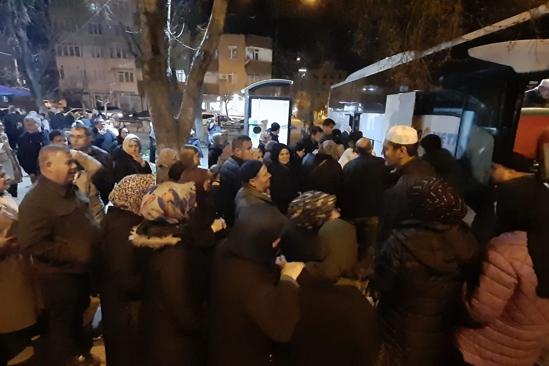 Keşan'dan kutsal topraklara giden Umre kafilesi için düzenlenen uğurlama töreni