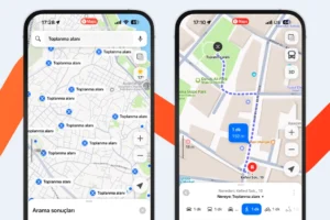 Yandex Haritalar'da Türkiye deprem toplanma alanları gösteriliyor