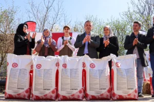 Bilecik'te çiftçilere hibeli ayçiçeği tohumu dağıtımı yapıldı