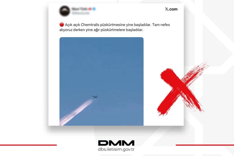Dezenformasyonla Mücadele Merkezi (DMM) logosu ve kimyasal püskürtme iddialarına karşı açıklama