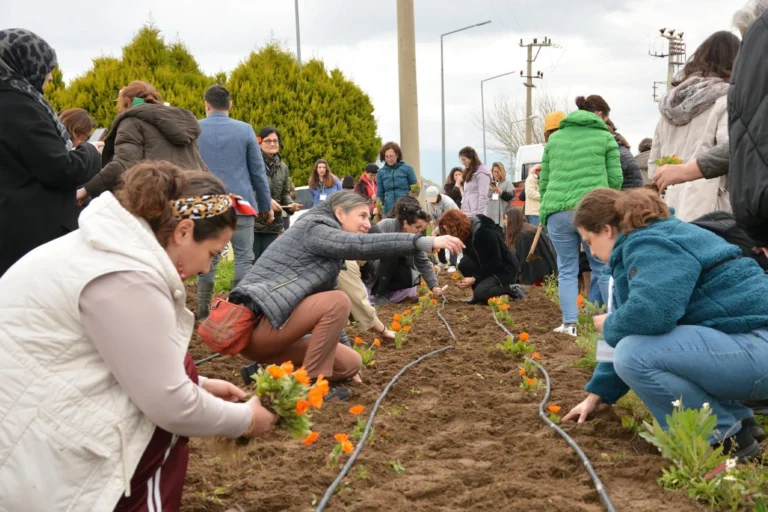 Balıkesir Büyükşehir Belediyesi tarafından düzenlenen tıbbi ve aromatik bitkiler yetiştiriciliği kursuna katılan çiftçiler
