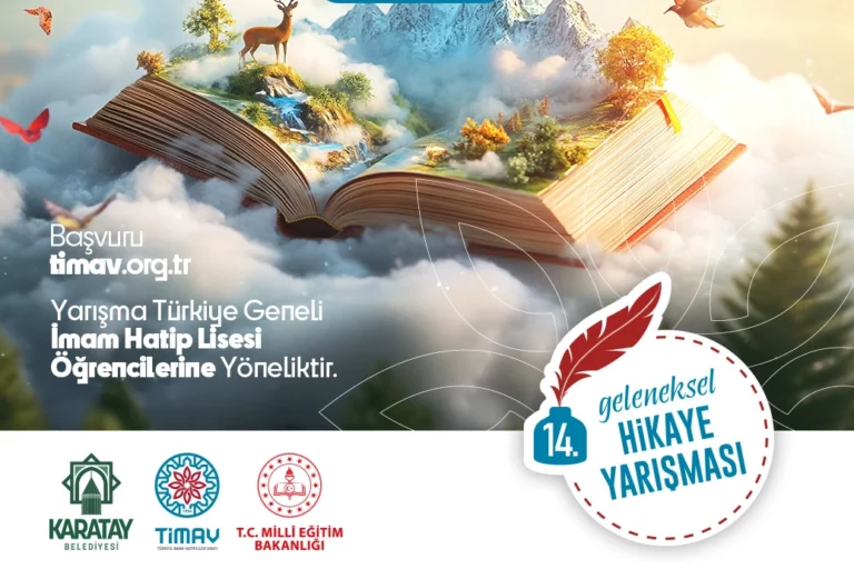 Genç bir öğrenci kalemiyle hikaye yazarken, arkada soyut bir gelecek grafiği.