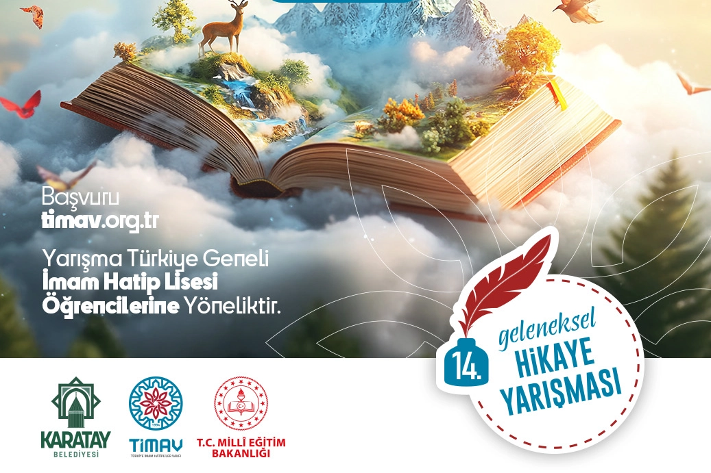 Genç bir öğrenci kalemiyle hikaye yazarken, arkada soyut bir gelecek grafiği.