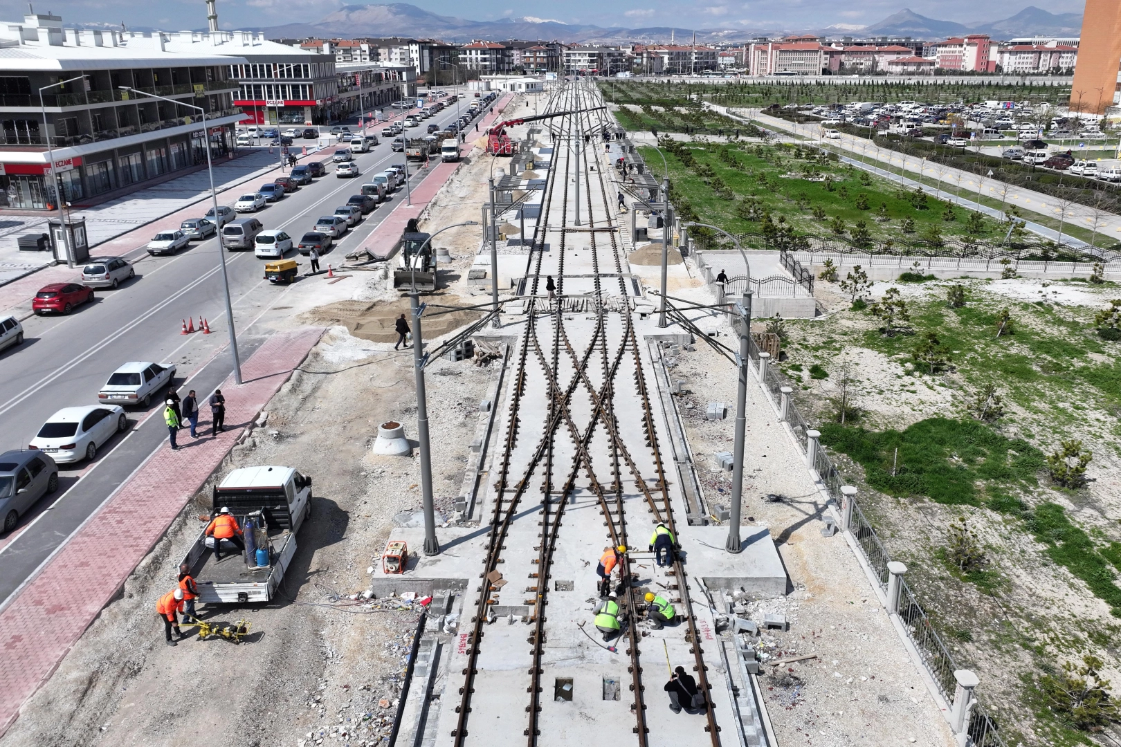 Konya Stadyum-Şehir Hastanesi Tramvay Hattı çalışmaları devam ediyor
