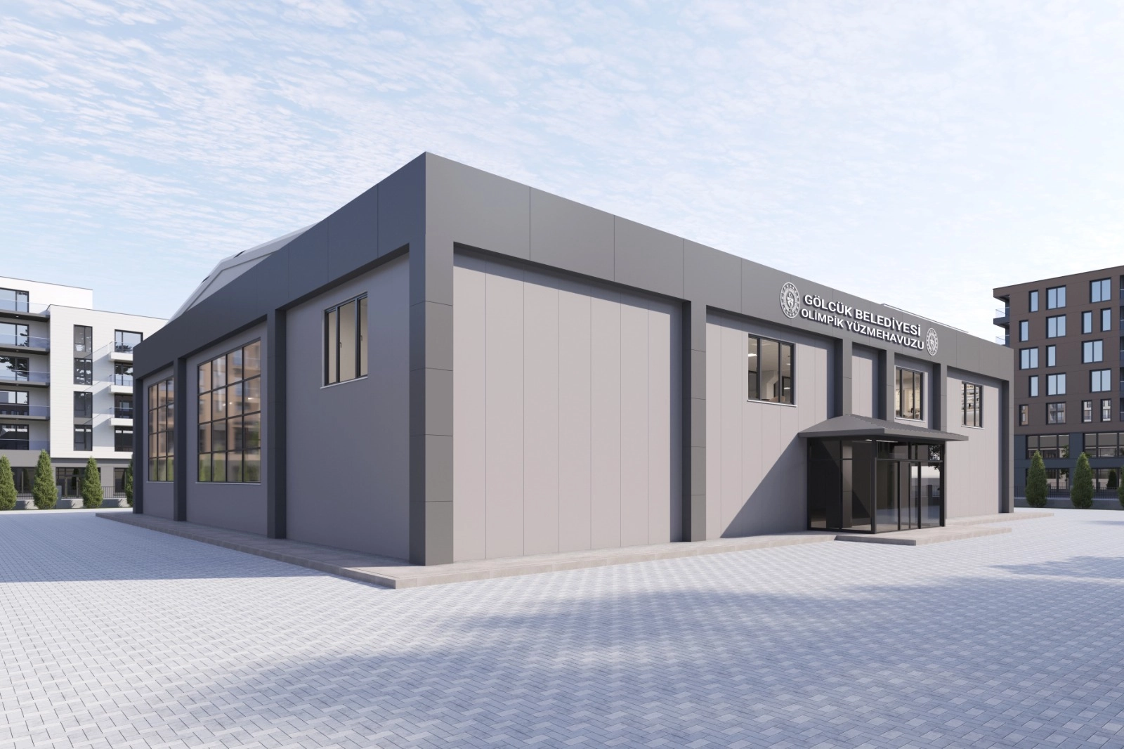 Gölcük Belediyesi tarafından inşa edilecek yeni spor kompleksi ve yüzme havuzu projesi