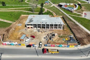 Gebze'ye yapılan yeni itfaiye hizmet binası inşaatında ilerleme kaydedildi