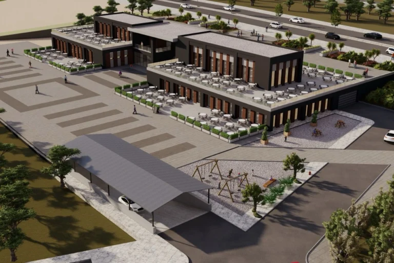 Çorum'a yapılacak teras bahçe ve yer altı otoparkı projesini gösteren görsel