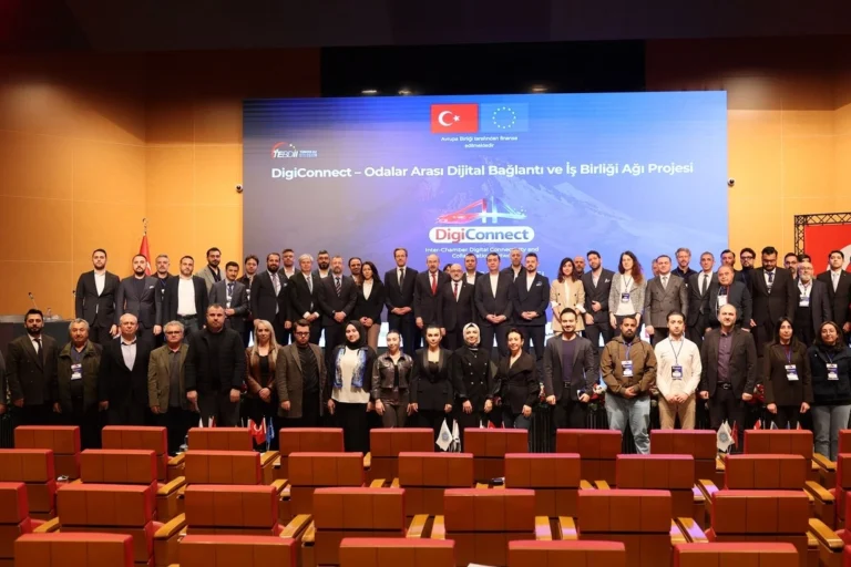 Kayseri Ticaret Odası'nın Avrupa ile dijital ticaret köprüsü kurmayı hedefleyen DigiConnect Projesi'nin açılış toplantısı.