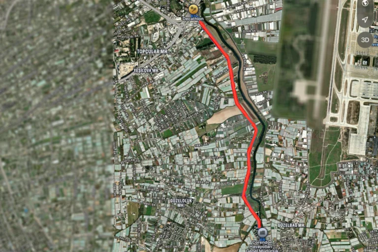 Antalya Muratpaşa'da DSİ kanal yolunda iyileştirme çalışması yapılıyor