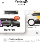 Antalya'da Yandex Go'nun yeni transfer hizmetini tanıtan görsel