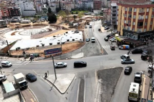 Kocaeli Çayırova'da tamamlanmak üzere olan kavşak düzenleme çalışması