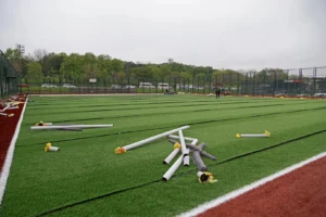 Bursa Büyükşehir Belediyesi Bağlarbaşı Spor Tesisleri'nde yapılan yenileme çalışmaları