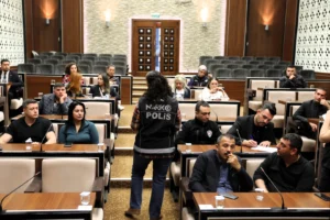 Ankara'da özel güvenlik personeline 'Narko Kaan' eğitimi verilirken çekilmiş bir fotoğraf