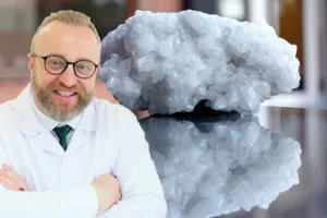 Bor elementi içeren bir laboratuvar ortamı ve kanser hücresi görseli