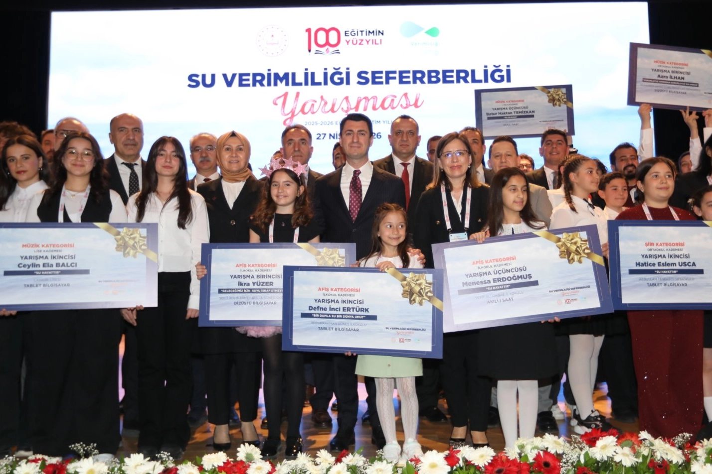 Milli Eğitim Bakanlığı su verimliliği yarışması ödül töreni