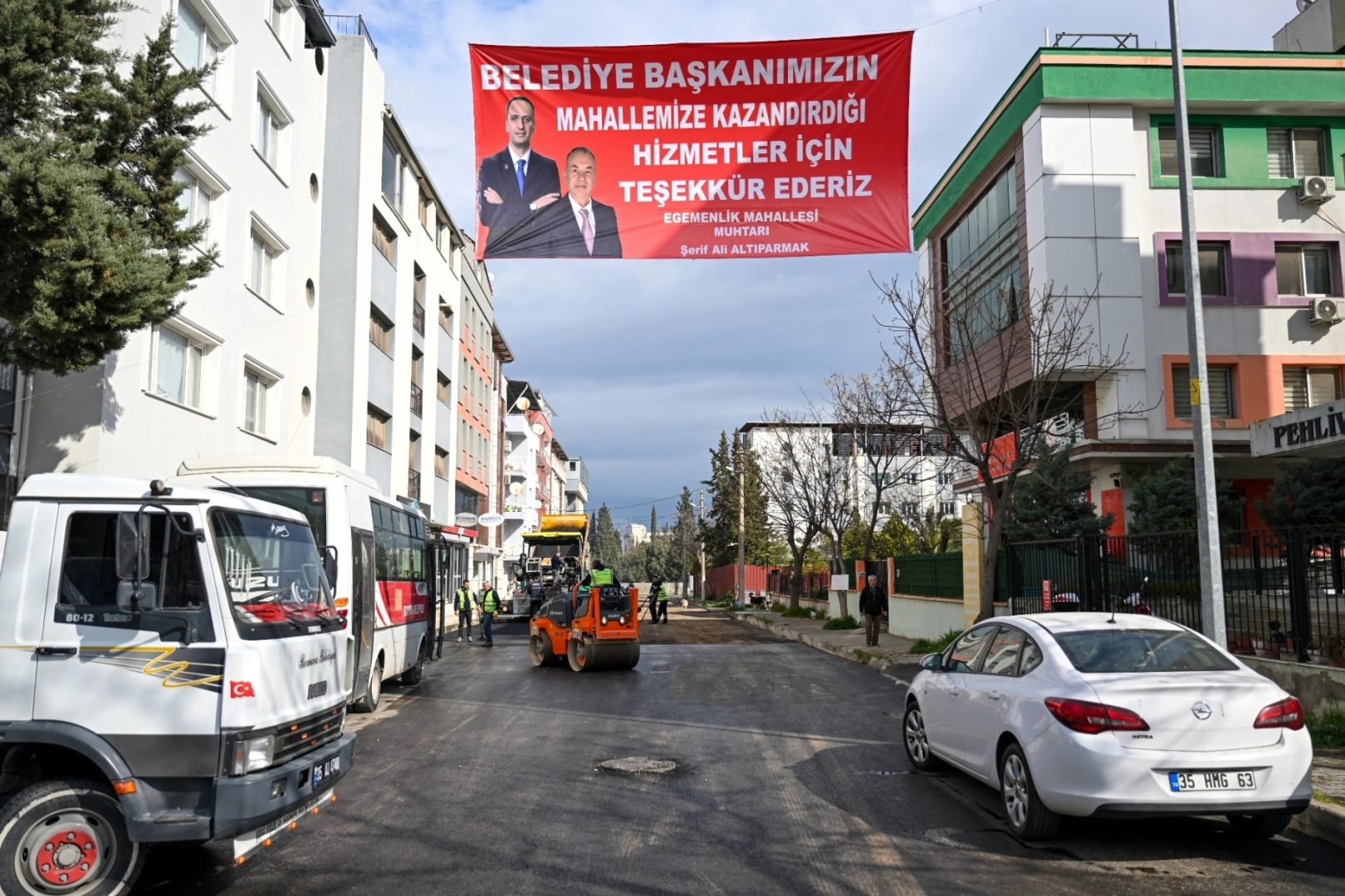 Bornova Egemenlik Mahallesi'nde kentsel dönüşüm ve asfalt çalışmaları