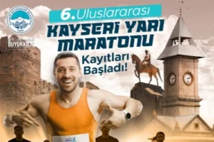 Uluslararası Kayseri Yarı Maratonu'na katılan sporcular