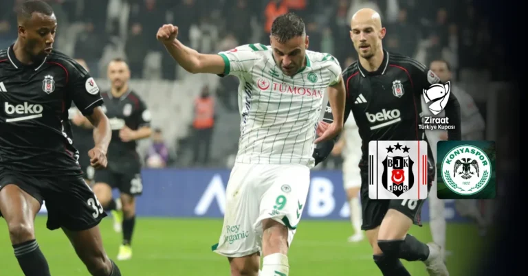 Beşiktaş ve Konyaspor futbol takımları Ziraat Türkiye Kupası yarı final maçında karşılaşıyor.