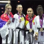 Milli tekvandocu Elif Sude Akgül, Avrupa Şampiyonası'nda altın madalya kazanırken