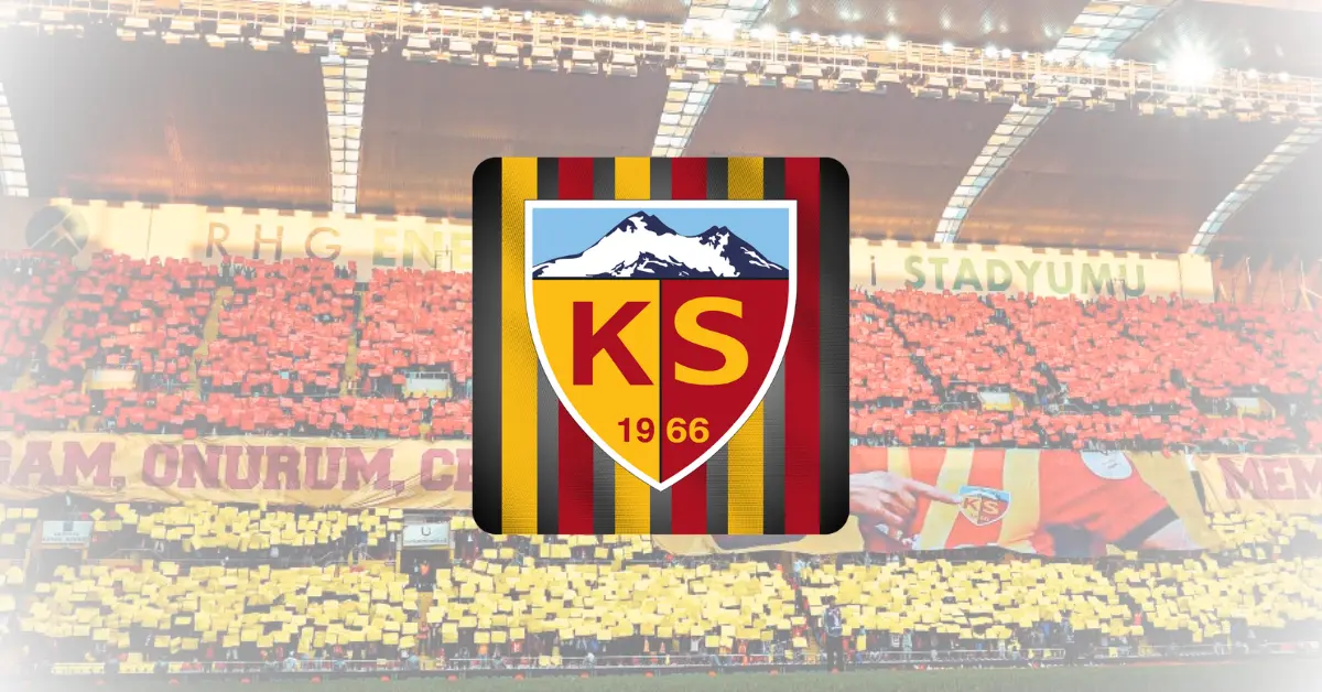 Kayserispor logosu ve Süper Lig kupası görseli
