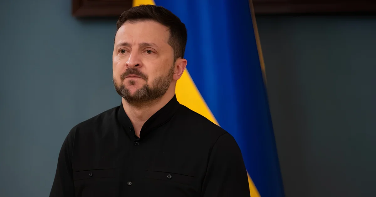 Ukrayna Devlet Başkanı Volodimir Zelenski, Rus saldırılarına ilişkin açıklama yapıyor