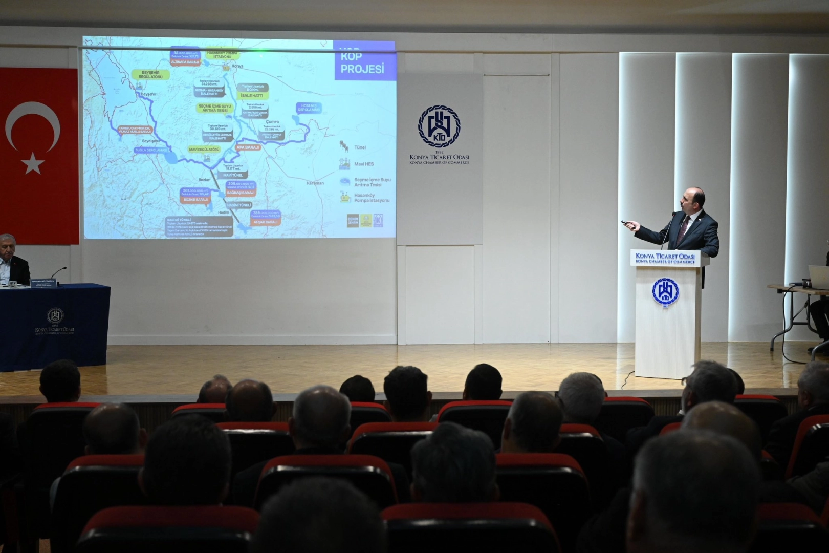 Konya'da iş dünyası ve yerel yönetimlerin buluştuğu toplantıdan genel görünüm