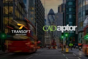Transoft Solutions ve CADaptor Solutions logosu, şirket evliliğini simgeliyor