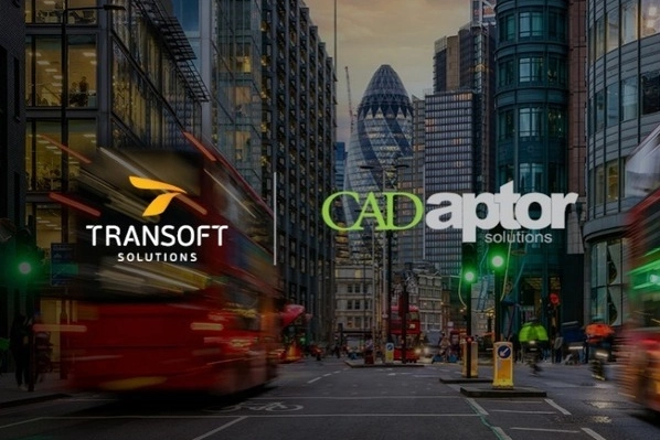 Transoft Solutions ve CADaptor Solutions logosu, şirket evliliğini simgeliyor