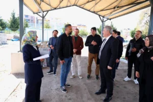 Melikgazi Belediyesi'nin Selçuklu Mahallesi'nde yapımı devam eden çok amaçlı sosyal tesisi
