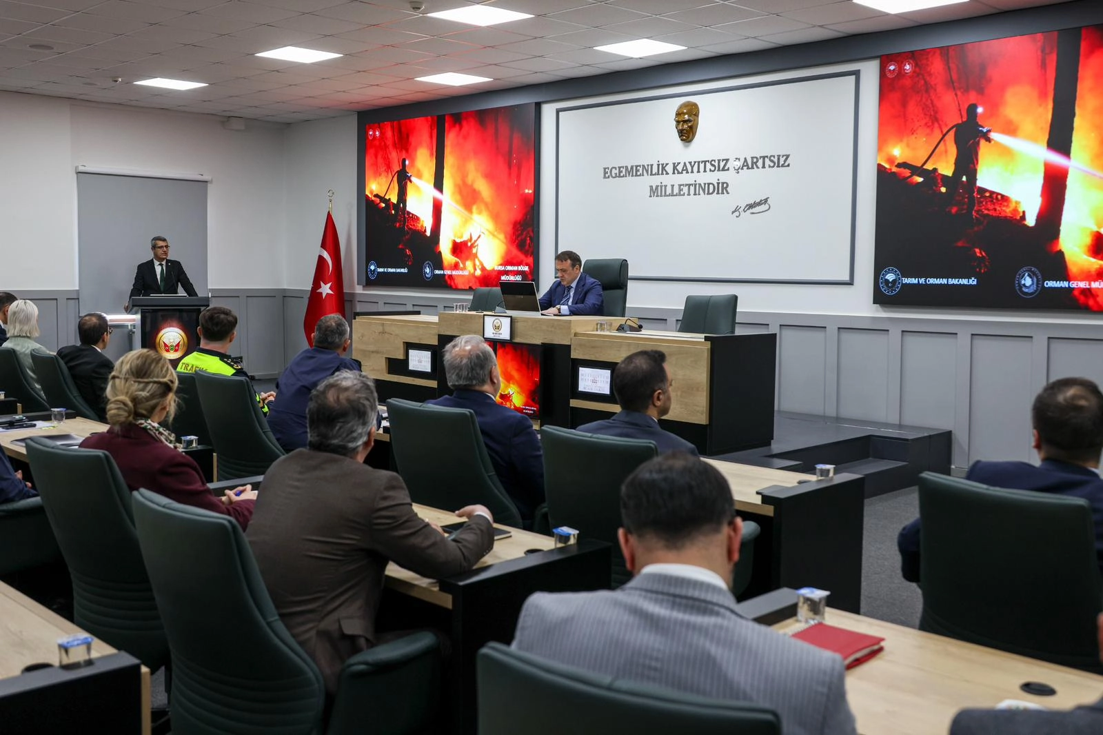 Bilecik'te orman yangınlarını önleme ve mücadele koordinasyon kurulu toplantısı.