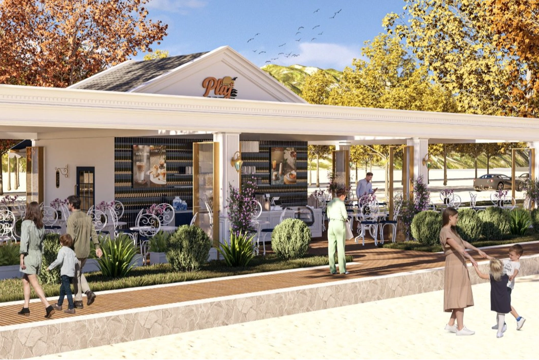 Ordu Akyazı sahilinde inşa edilen modern kafe büfeleri