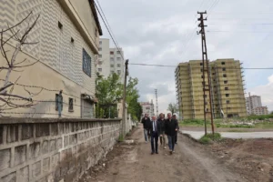 Kocasinan Uğurevler Kentsel Dönüşüm Alanı'nda devam eden inşaat çalışmaları