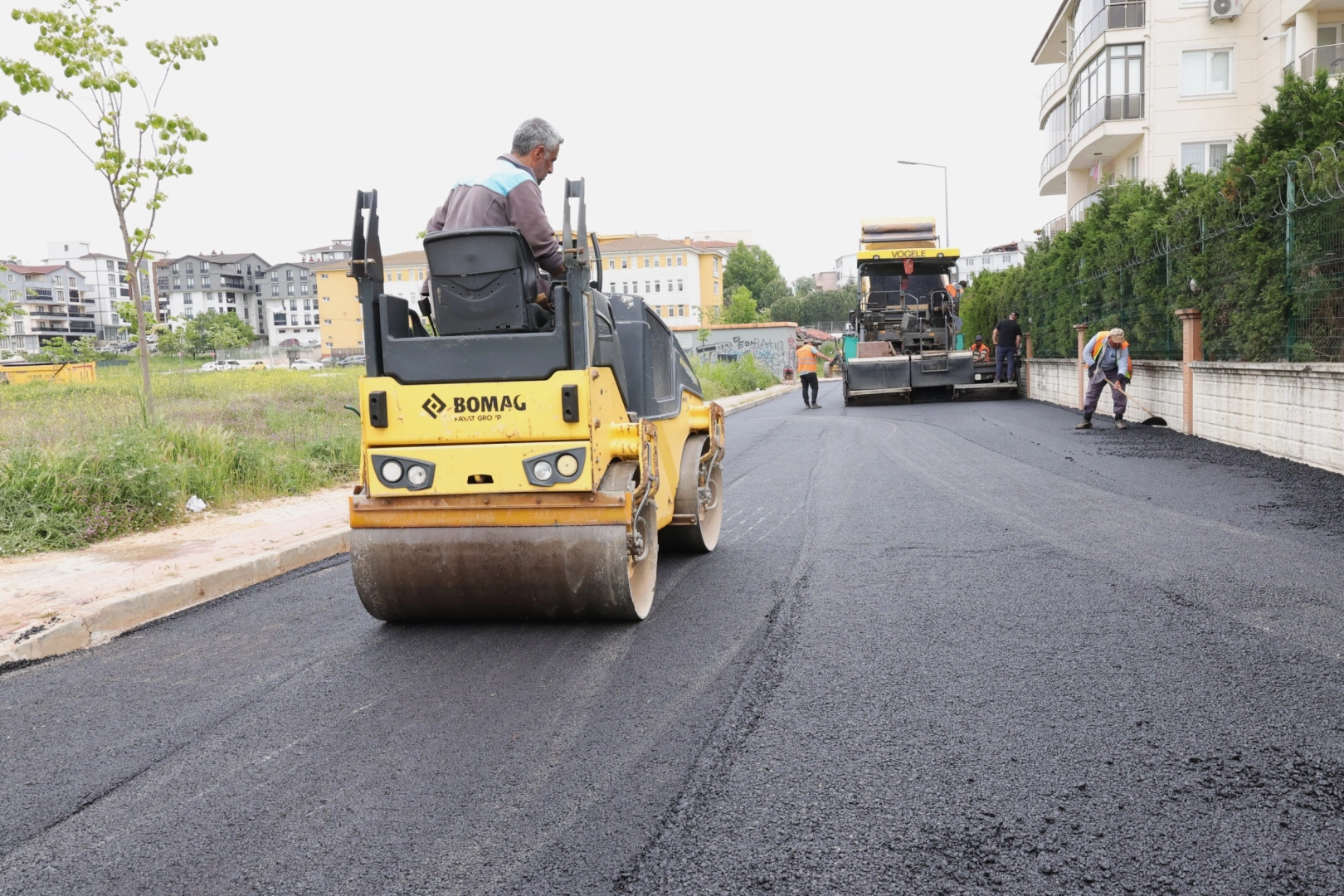 Osmangazi Hamitler Mahallesi'nde tamamlanan yeni yol çalışmaları