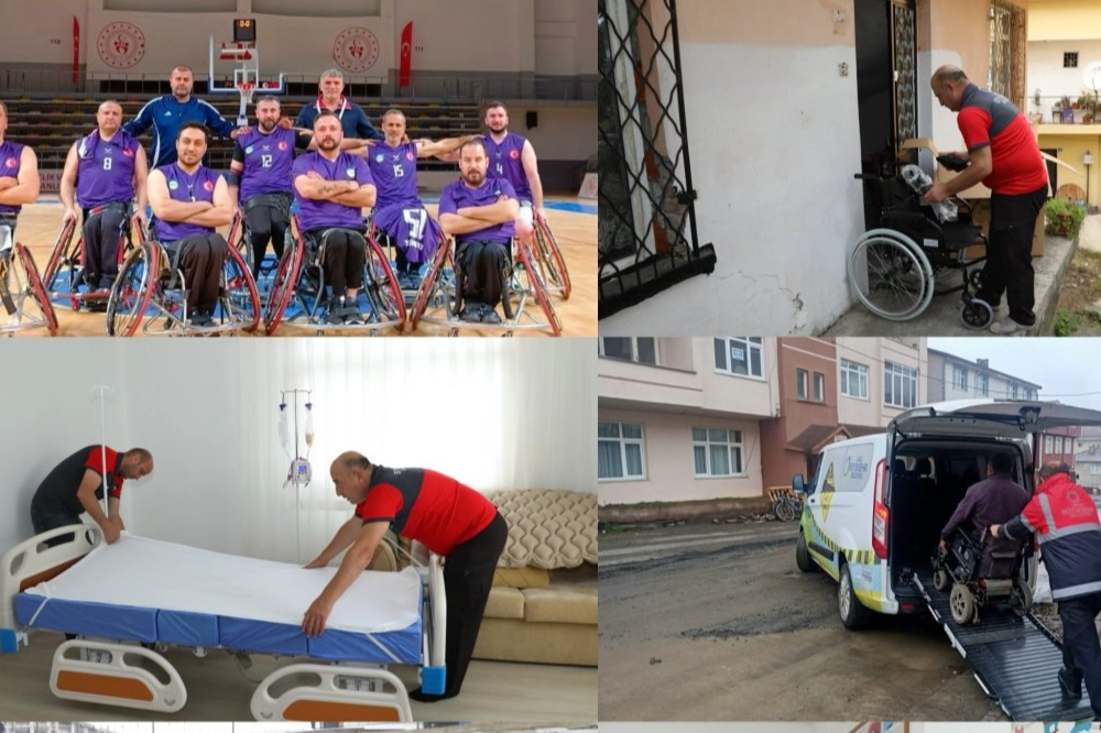 Ordu Büyükşehir Belediyesi engelli bireyler için sunduğu destek hizmetlerini gösteren bir görsel