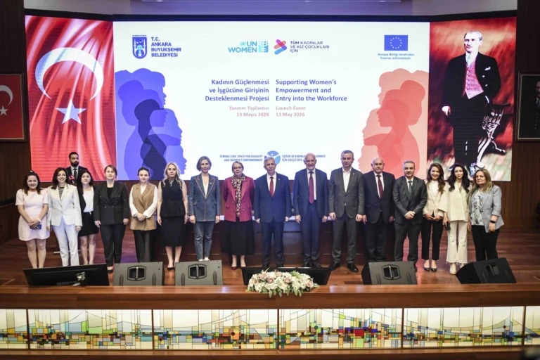Ankara'da Kadının Güçlenmesi ve İş Gücüne Girişinin Desteklenmesi Projesi lansmanından genel görünüm