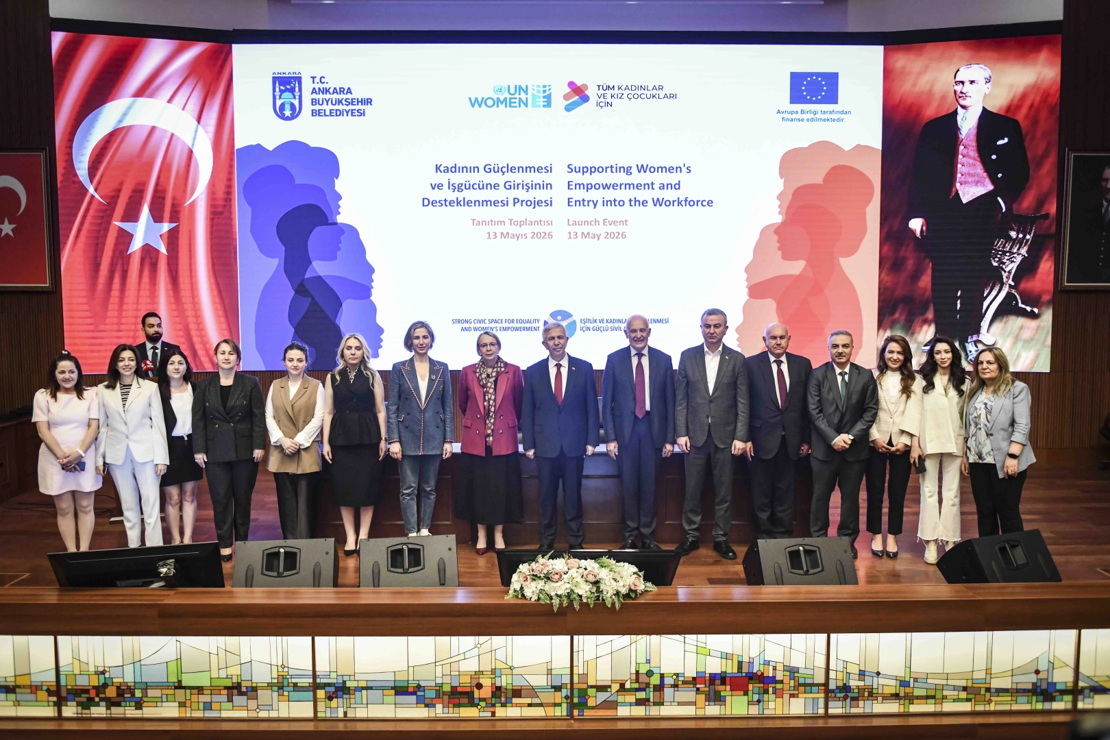 Ankara'da Kadının Güçlenmesi ve İş Gücüne Girişinin Desteklenmesi Projesi lansmanından genel görünüm