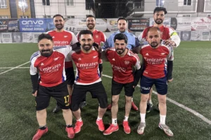 Ağrı'da Dynobil Oto Ekspertiz, İnterpol SK'yı 5-3 yendiği futbol maçı
