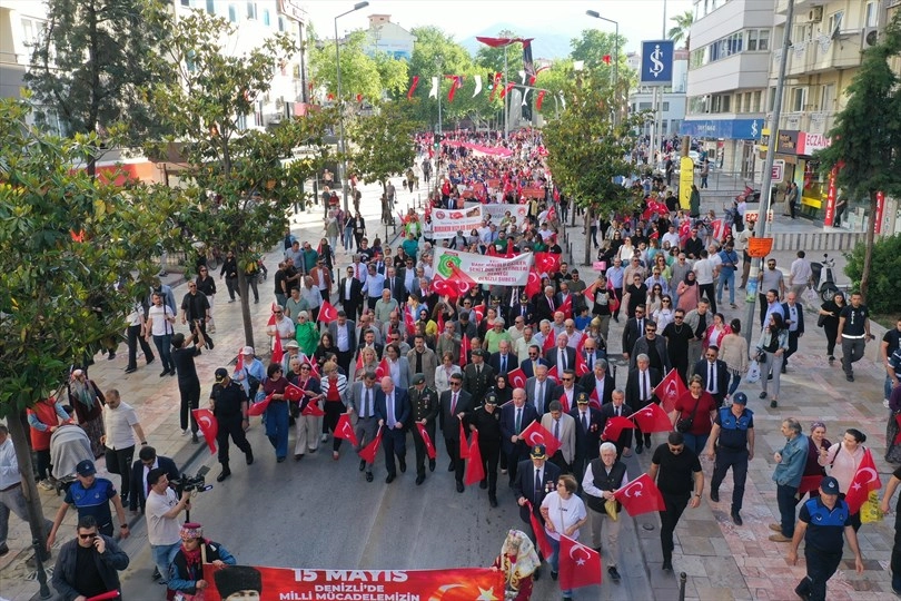 Denizli'de 15 Mayıs Milli Mücadele Günü kortej yürüyüşü ve anma töreni