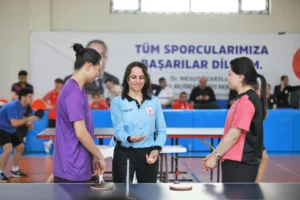 Keçiören Engelsiz Spor Oyunları kapsamında düzenlenen müsabakalardan genel bir görüntü