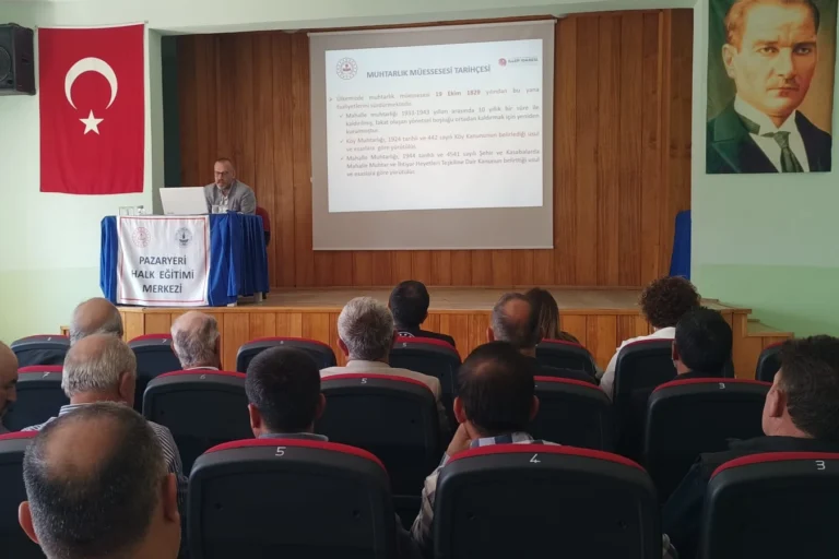 Pazaryeri'nde muhtarlara yönelik hizmet içi eğitim semineri düzenlendi