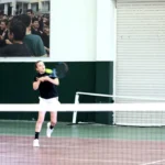 Bursa Osmangazi'de 19 Mayıs Atatürk'ü Anma, Gençlik ve Spor Bayramı kapsamında düzenlenen tenis turnuvası