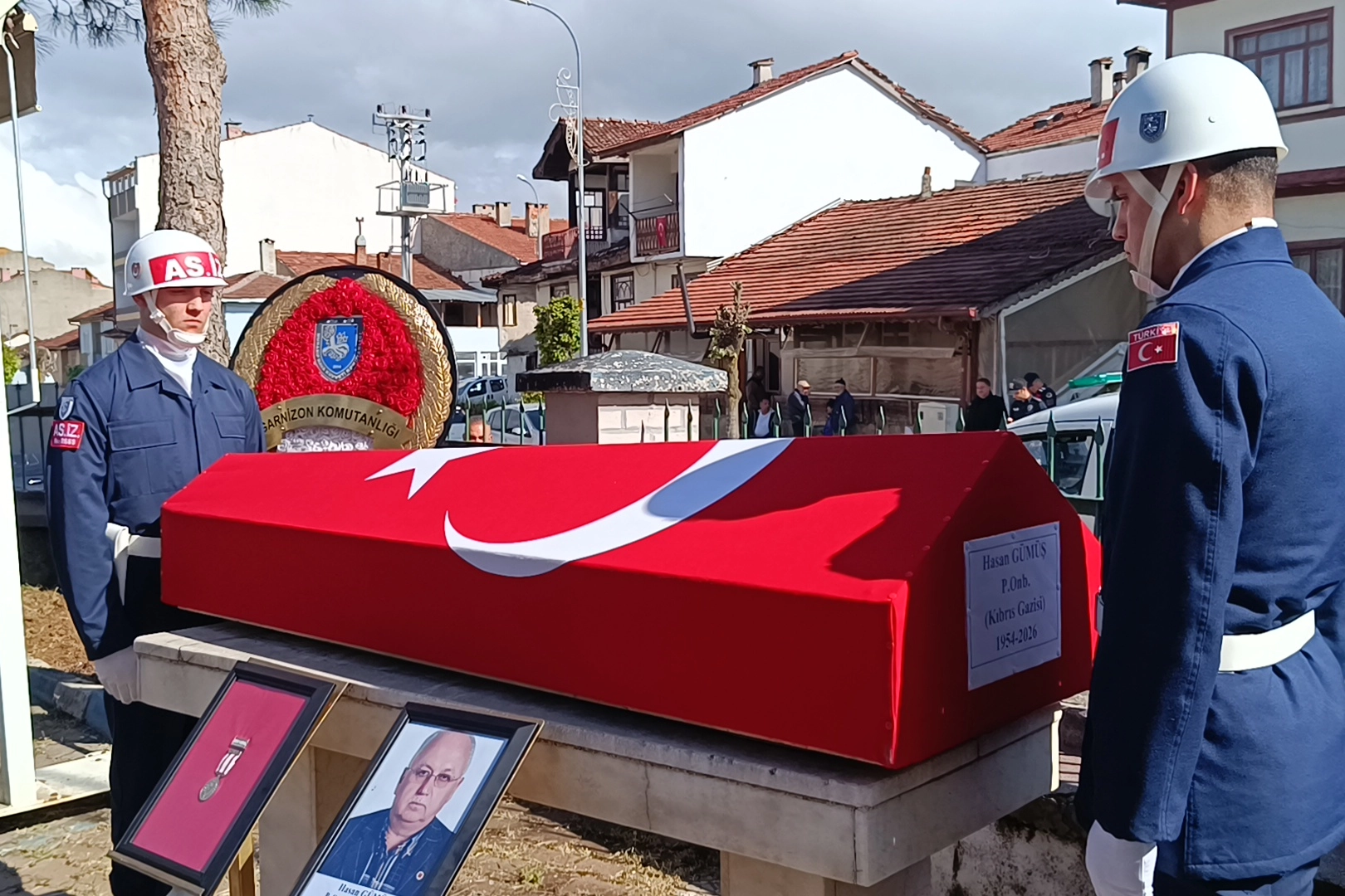 Bilecik'te Kıbrıs Gazisi Hasan Gümüş için düzenlenen cenaze töreni