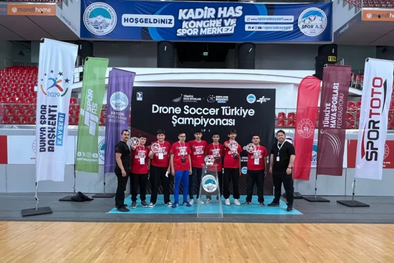 Kayseri'de Drone Soccer Türkiye Şampiyonası 1. Etap Yarışları'ndan genel görünüm