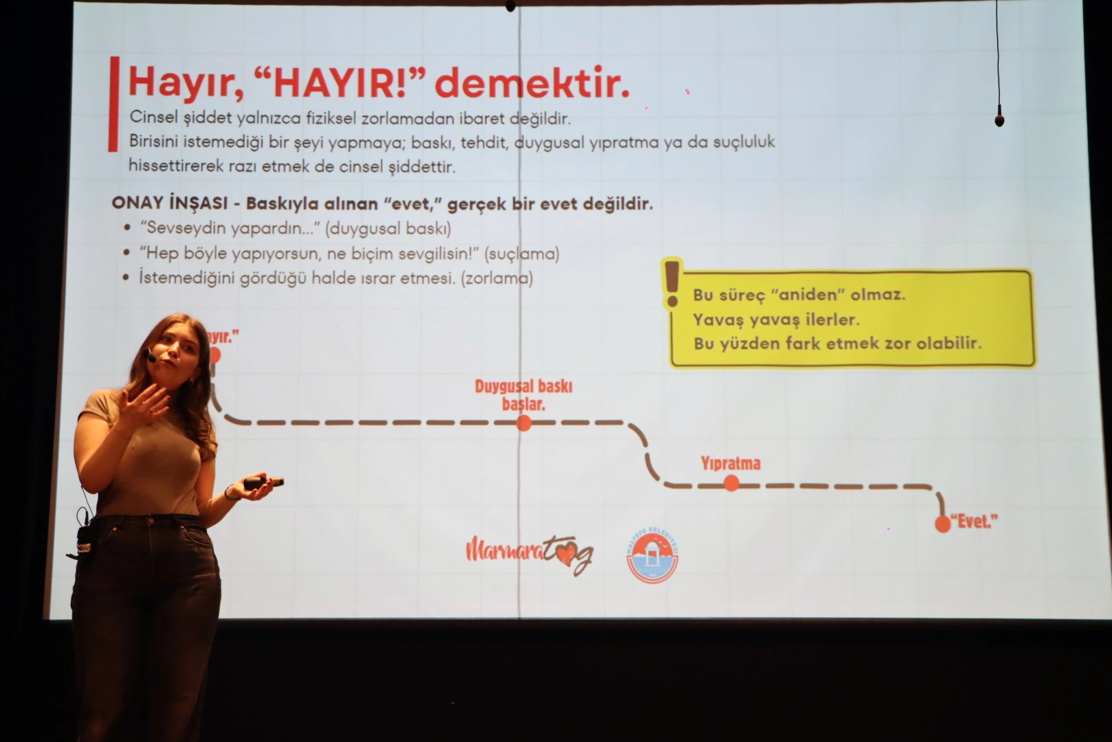 Maltepe'de gençlere yönelik flört şiddeti bilinçlendirme paneli