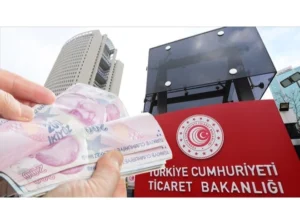 Ticaret Bakanlığı'nın denetimlerinde fahiş fiyat ve stokçuluk yapan firmalara uygulanan cezaları gösteren görsel.
