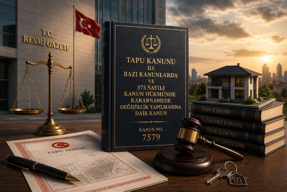 Tapu, imar ve konut sektöründe yürürlüğe giren yeni yasal düzenlemeleri gösteren görsel