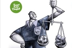 Denizli'de düzenlenen futbol temalı uluslararası karikatür yarışması