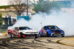 Gaziantep Drift Şampiyonası'nda sporcuların yarıştığı anlar