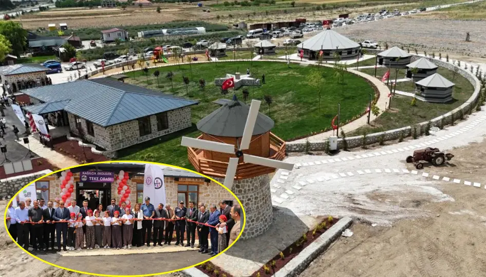 Kağılcık Ekolojik Teke Obası açılış töreni ve tesislerden görüntüler.